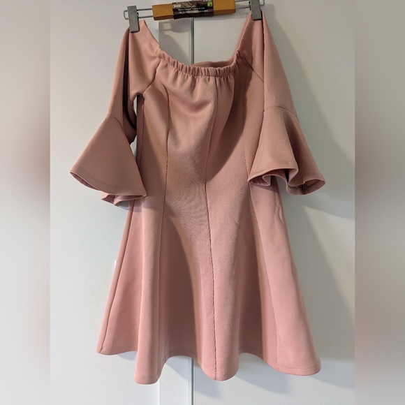 Rebel Sugar Blush Bell Sleeve Dress - Picture 4 of 4